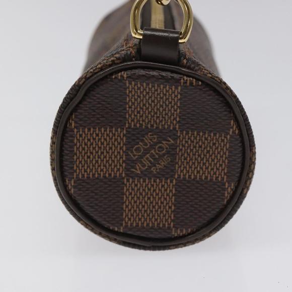 LOUIS VUITTON Damier Ebene Papillon Pouch LV Auth EC343 - Picture 3 of 16